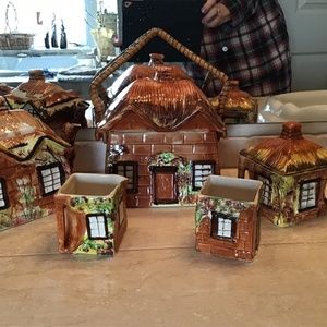 English Cottage Ware Set in Brown
